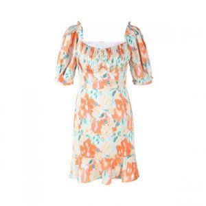 Printed short sleeve dress